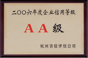 2006年度企業信用等級AA級